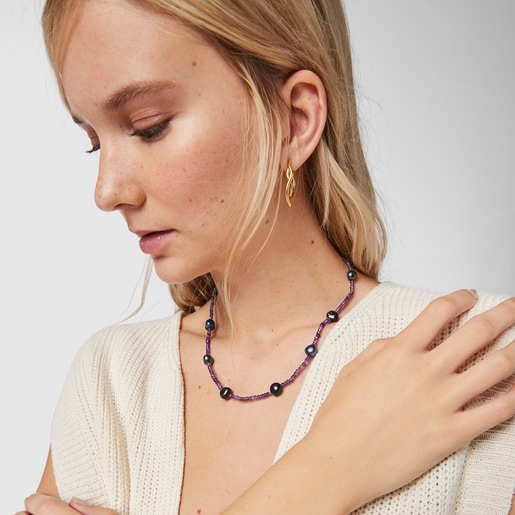 Колье из аметиста TOUS Color с серым жемчугом