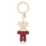 Gold- and red-colored Teddy Bear Key ring