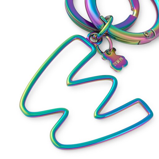 Iridescent Touscedario Letter W Key ring