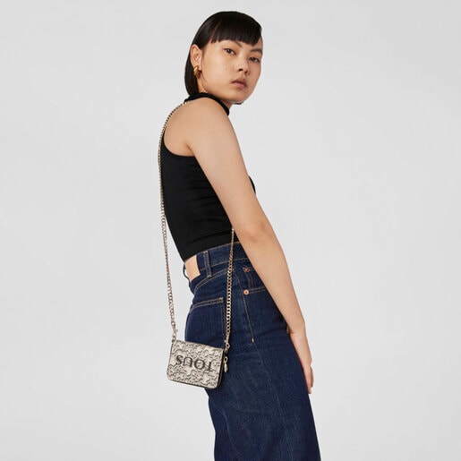 ベージュのハンギング・コインパース TOUS Kaos Mini Evolution