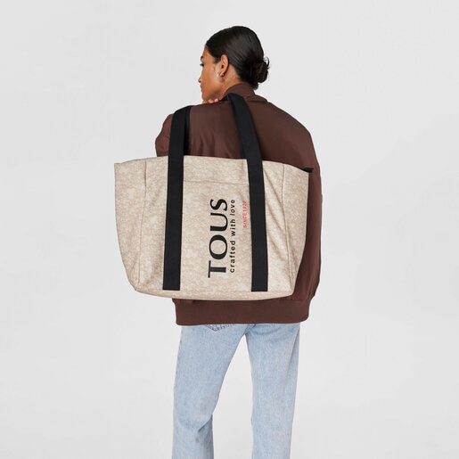 Capazo grande beige Kaos Mini Evolution Nylon