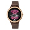 Pink IP steel Rond Connect Watch with mesh strap