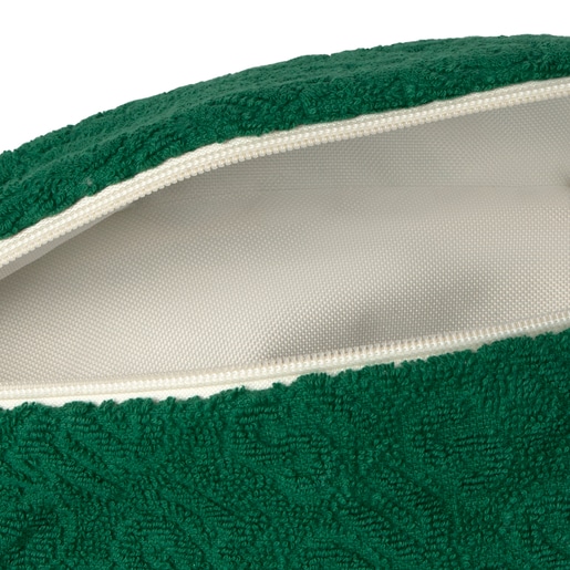 Terry cloth bumbag in Logo green
