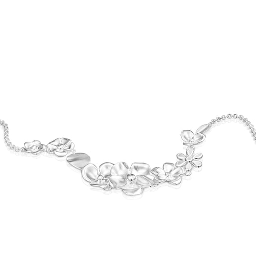 Collaret Fragile Nature flors de plata