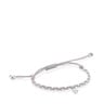 Pulsera oso de plata y nylon gris TOUS Motivos