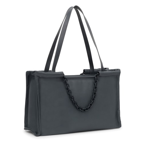dark gray leather Shopping bag TOUS MANIFESTO