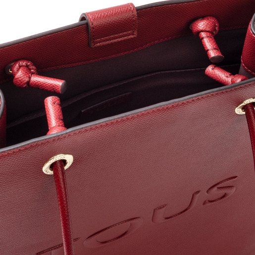 Большая бордовая сумка-shopping T Pop