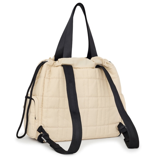 Large beige TOUS Empire Padded Backpack