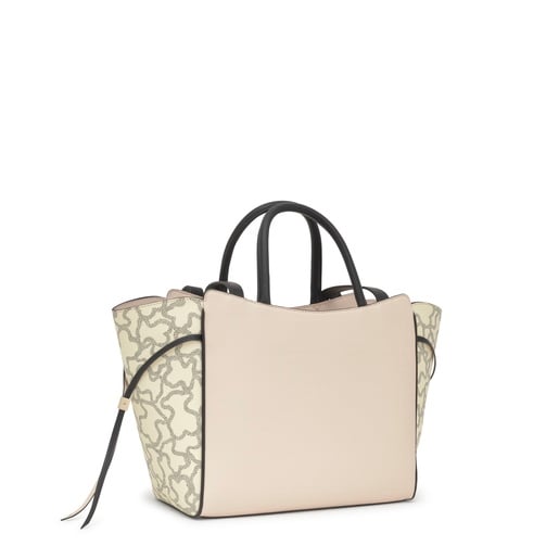 ブラック＆ベージュのミディアム・クロスボディバッグ Kaos Icon