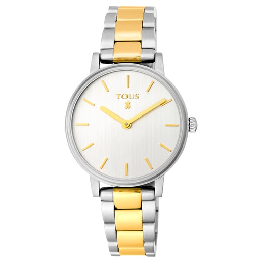 Two-toned gold/steel IP Rond Straight Watch