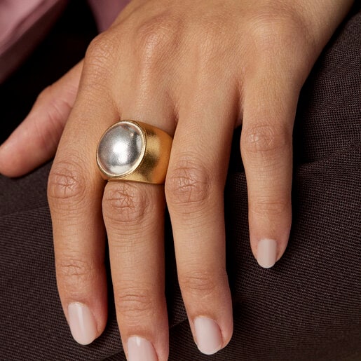 Two-tone Luah luna Ring