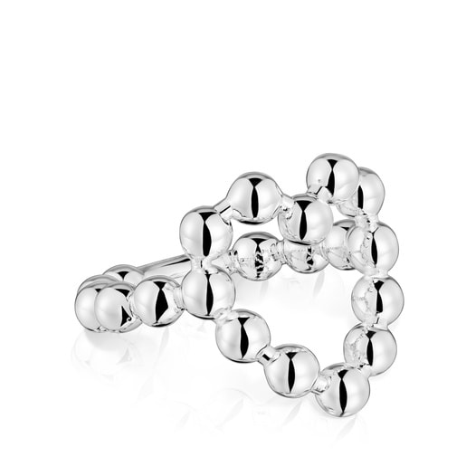 Anello a cuore in argento grande Sugar Party