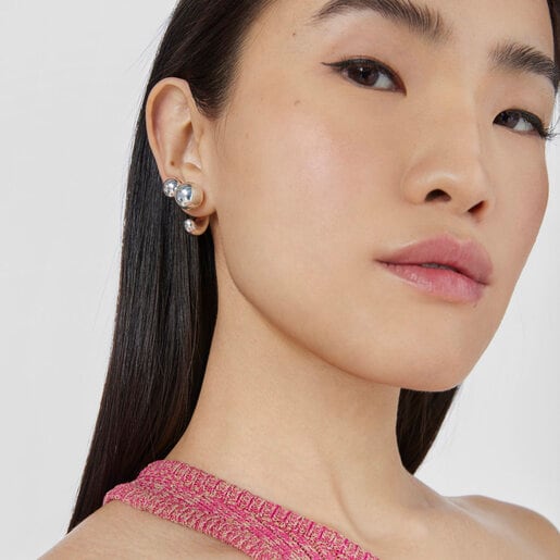Silver Hoop earrings TOUS Balloon