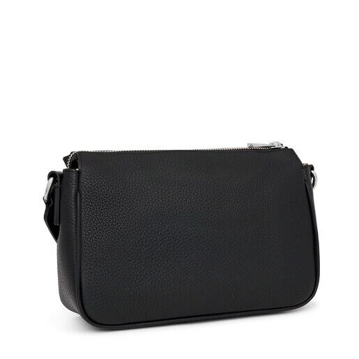 Medium black leather TOUS Empire Crossbody bag | TOUS