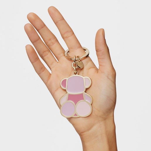 Porta-chaves rosa TOUS Bear Faceted