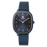 Reloj Heritage Brick de acero IP azul/rosado