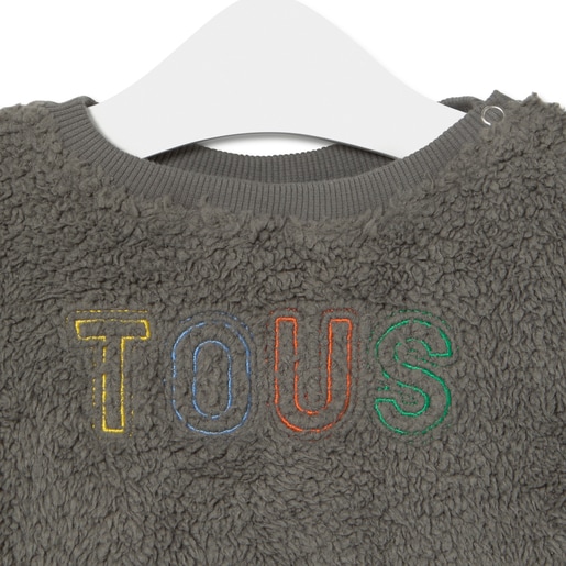 Fleece sweatshirt in Casual grey