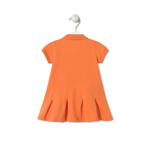 Polo-neck dress in Casual orange