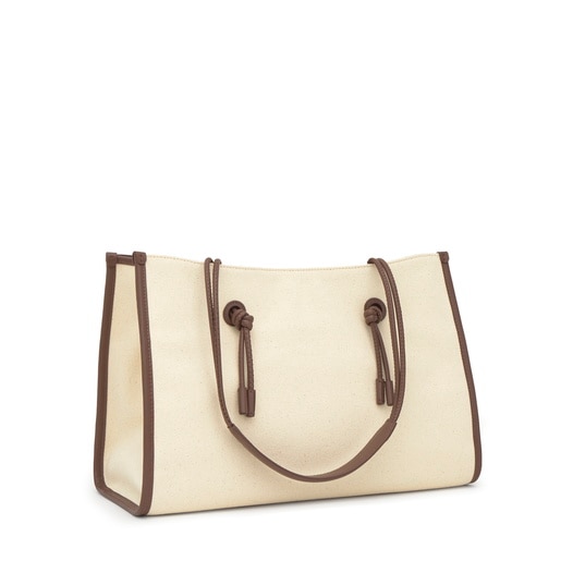 Shopper grande de jacquard beige TOUS Summer Holidays