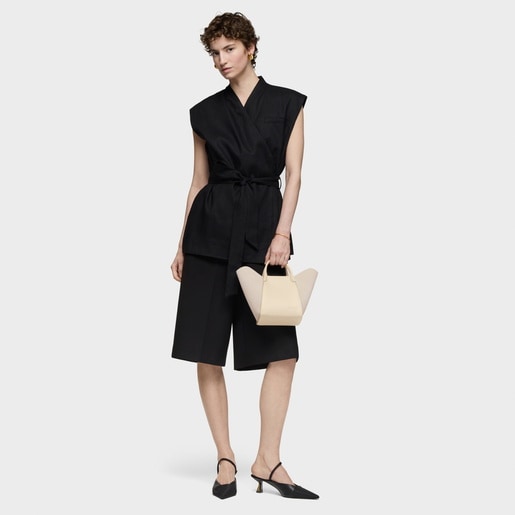 Small beige Tote bag TOUS Tulip