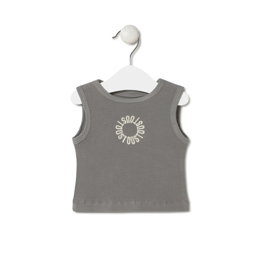 Camiseta sin mangas de bebé Classic gris