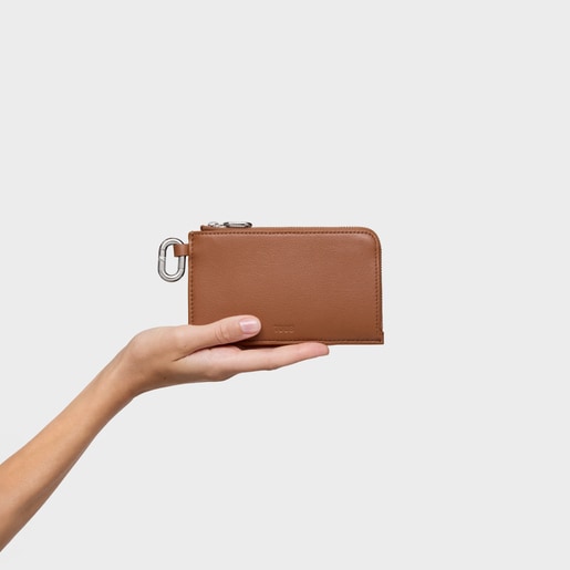 حافظة بطاقات وكيس نقود باللون الجملي من التشكيلة TOUS Hold