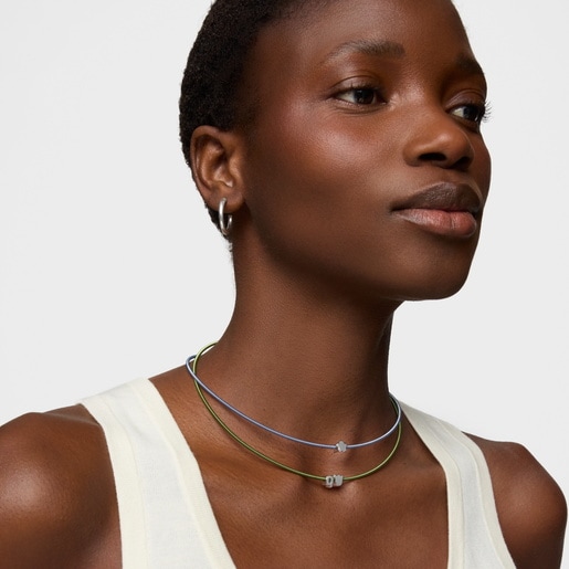 7 mm silver letter Q Charm TOUS Mesh Tube