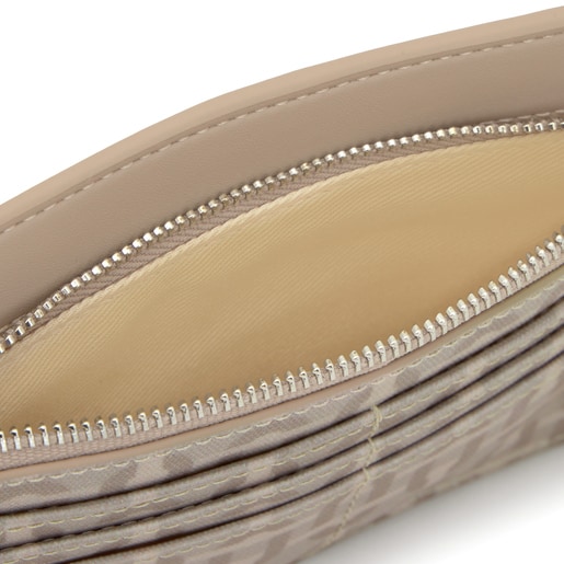 Large sand-colored Wallet TOUS Double Way Manifesto