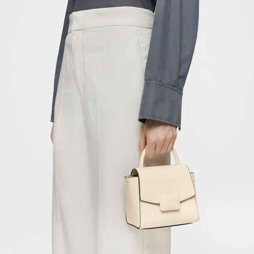 תיק צד TOUS Lucia מיני בצבע בז'