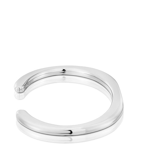 Bracelet manchette en argent Line