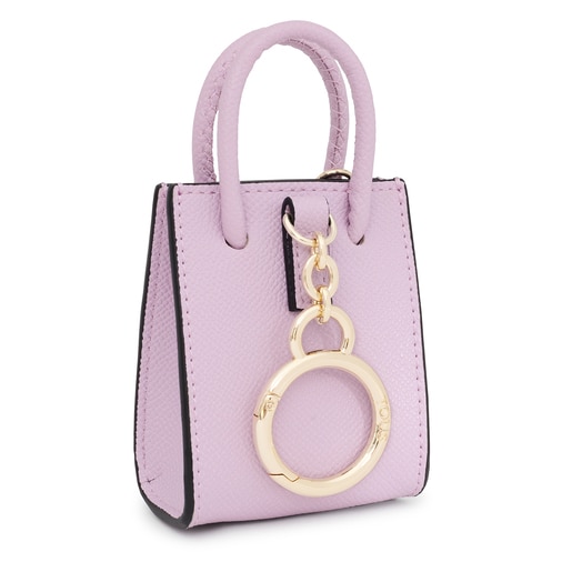 Porte-clés mini sac TOUS La Rue mauve