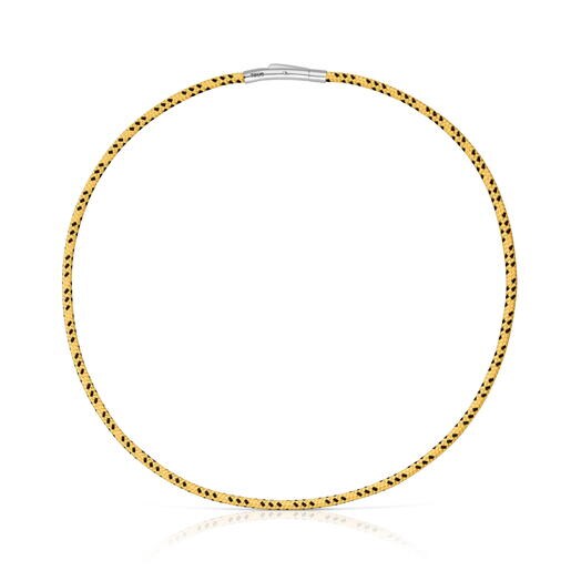 Necklace with yellow cord and steel TOUS Basics