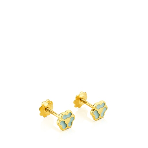 Gold New Flower Earrings