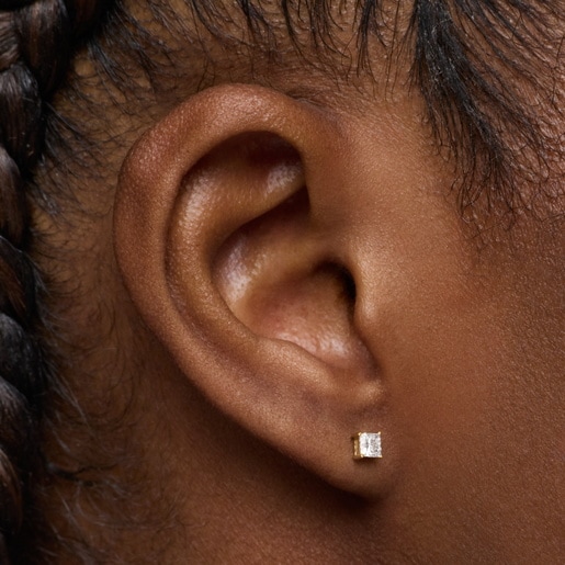 14kt gold Ear piercing with 0.16ct lab-grown diamond Shine LGD