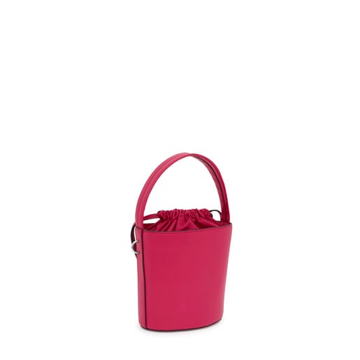 Small fuchsia-colored Bucket bag TOUS Lucia