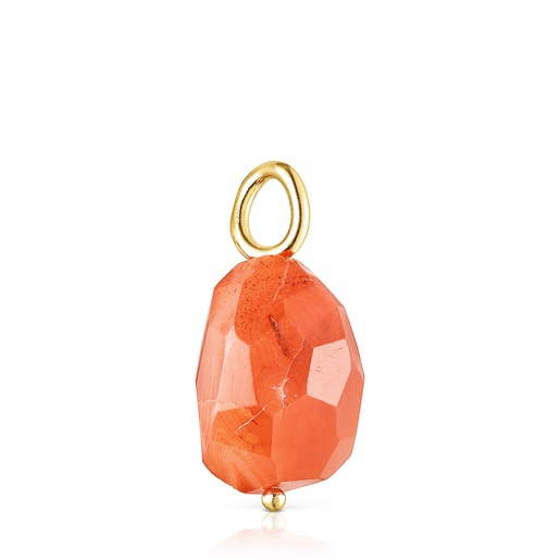 Silver vermeil Hav Pendant with carnelian