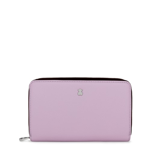 Medium mauve New Dubai Saffiano Wallet | TOUS