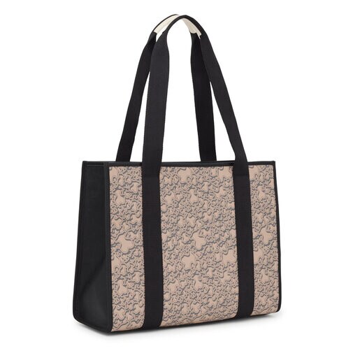 Large taupe TOUS Kaos Mini Evolution Amaya Shopping Bag