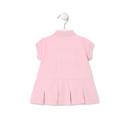 Polo-neck dress in Casual pink