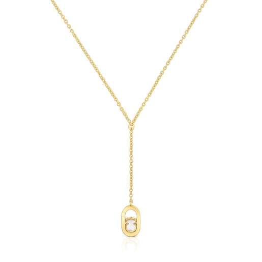 Collar baño de oro 18 kt sobre plata y nácar Camille