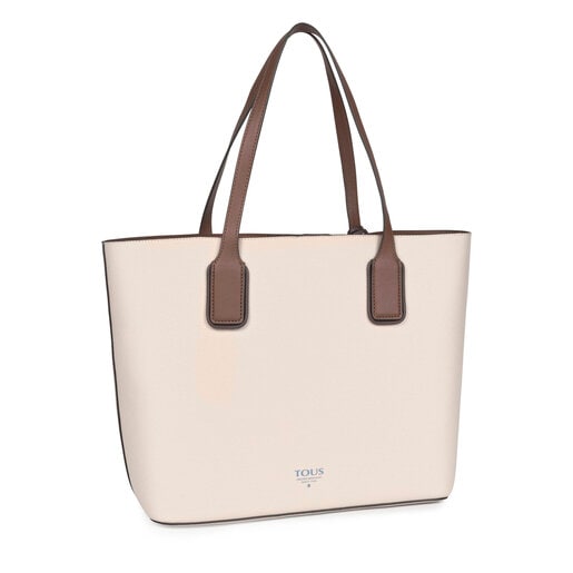 Capazo grande Tous Essential beige y marrón