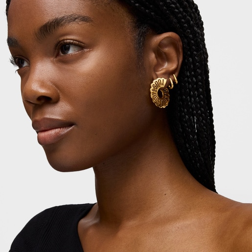 31 mm hoop earrings with 18kt gold plating over silver Miranda