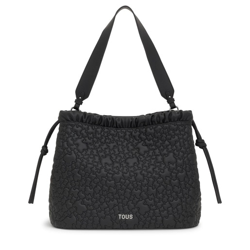 ブラックのラージ・ショルダーバッグ TOUS Puffy Bear