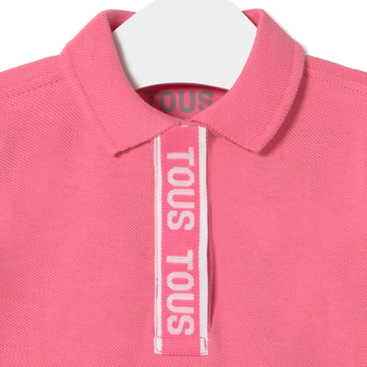 Polo-neck dress in Casual pink
