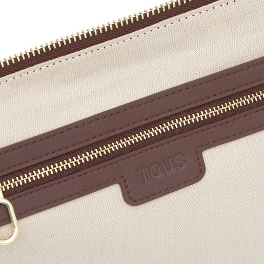 Bandolera de piel marrón wild TOUS Fold