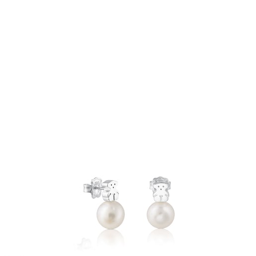Silver and Pearls TOUS Sweet Dolls Earrings Bear motif