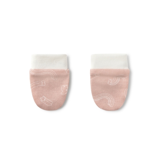 Conjunto de bebé gorro y manoplas Arc rosa
