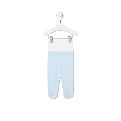 Baby leggings in plain sky blue