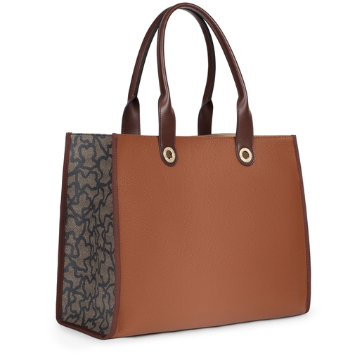 Large multi-brown Amaya Kaos Icon Shopping bag