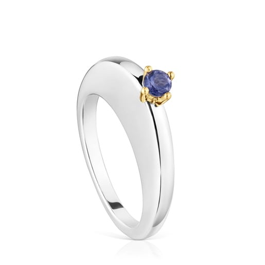 Anillo grande bicolor oval y iolita My Other Half
